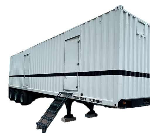Side view of a 1250kw commercial generator